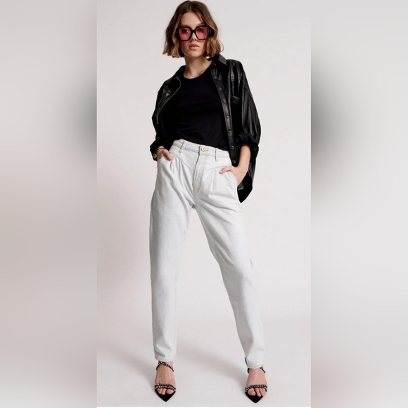 One Teaspoon Streetwalker High Waisted Straight Leg Denim Trousers Size 24 - Picture 10 of 12